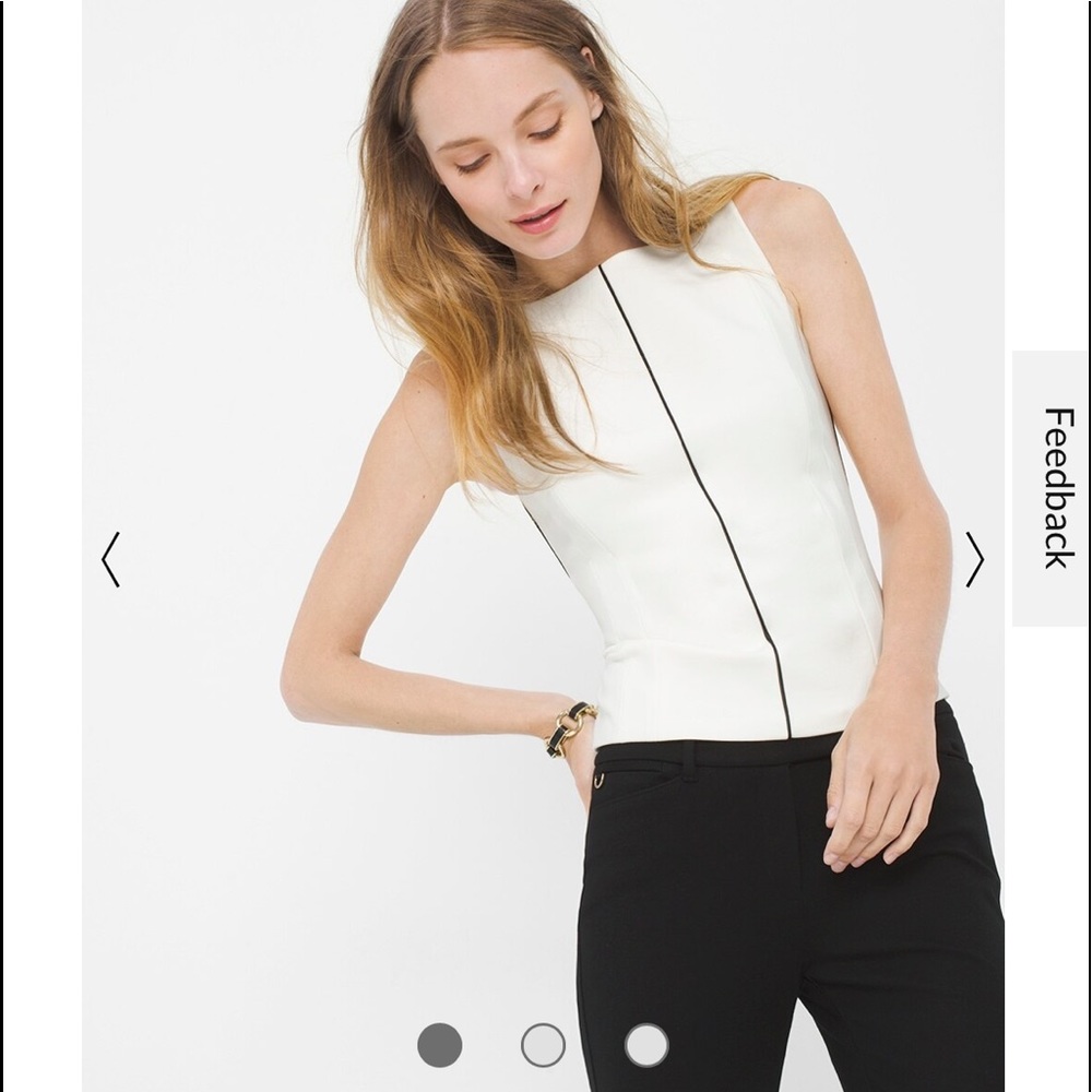 WHBM Piped Bodice Top